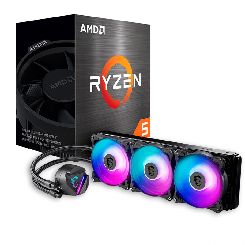 Bundle AMD Ryzen 5 5600X Cooler MSI WC MAG CORELIQUID 360R Tecno Site Bundle AMD Ryzen 5 5600X Cooler MSI WC MAG CORELIQUID 360R Tecno Site